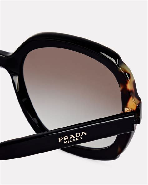 prada oversized round sunglasses|prada sunglasses reflective.